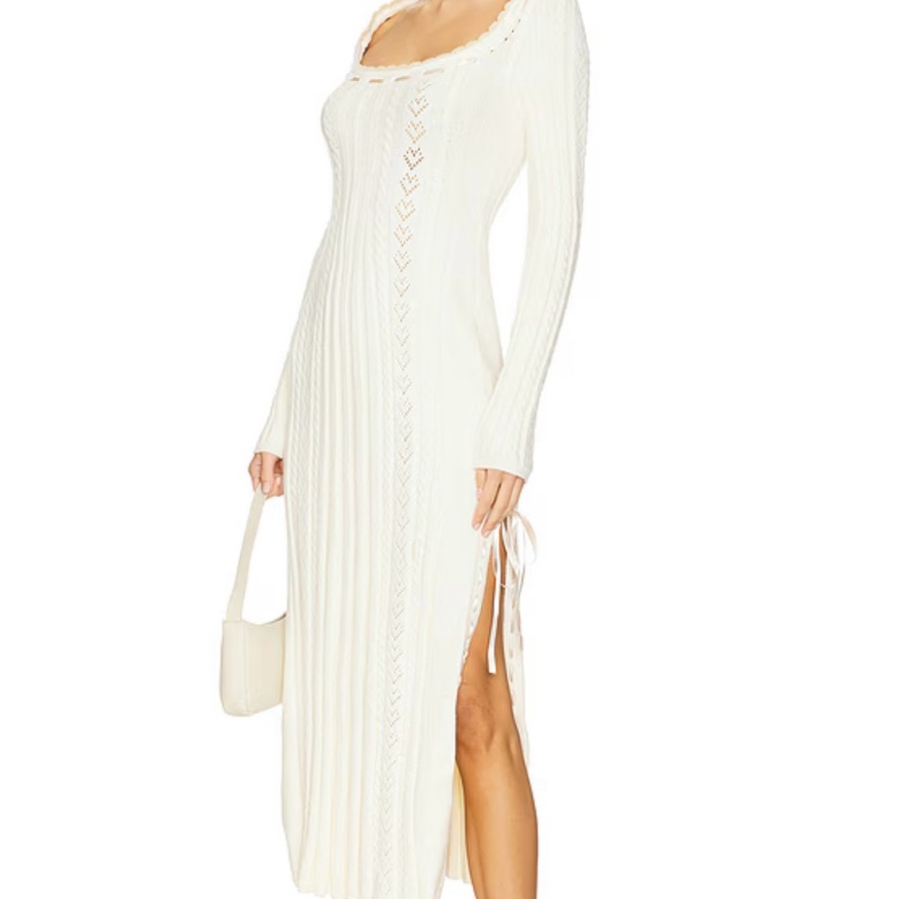 Free People Cream Knit Maxi Dress NWT L